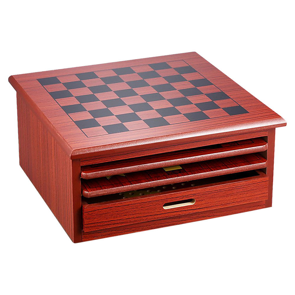 10 in 1 Wooden Chess Board Games Slide Out Checkers House Unit Set-Baby &amp; Kids &gt; Baby &amp; Kids Others-PEROZ Accessories