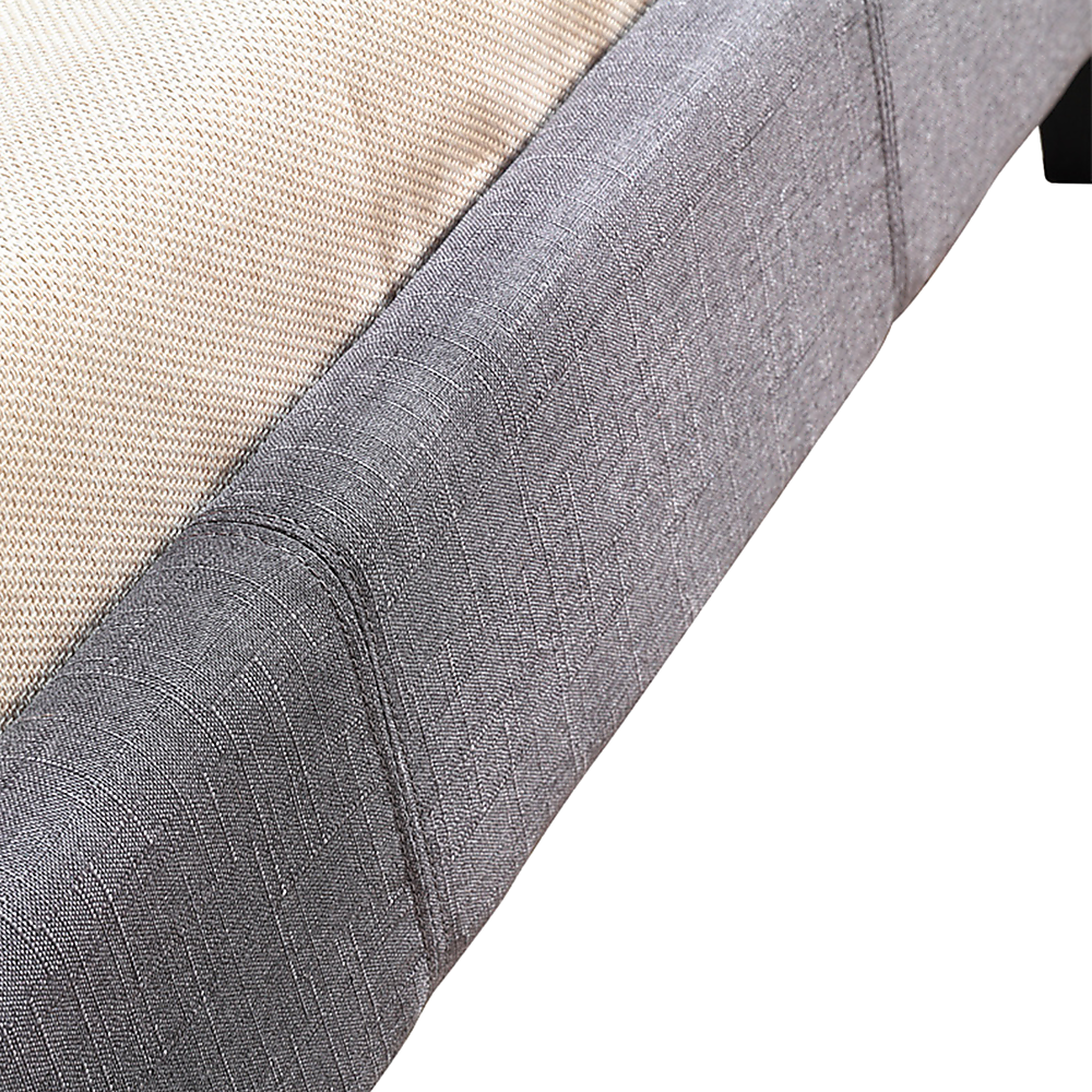 King Single Linen Fabric Bed Frame Grey-Furniture > Bedroom-PEROZ Accessories