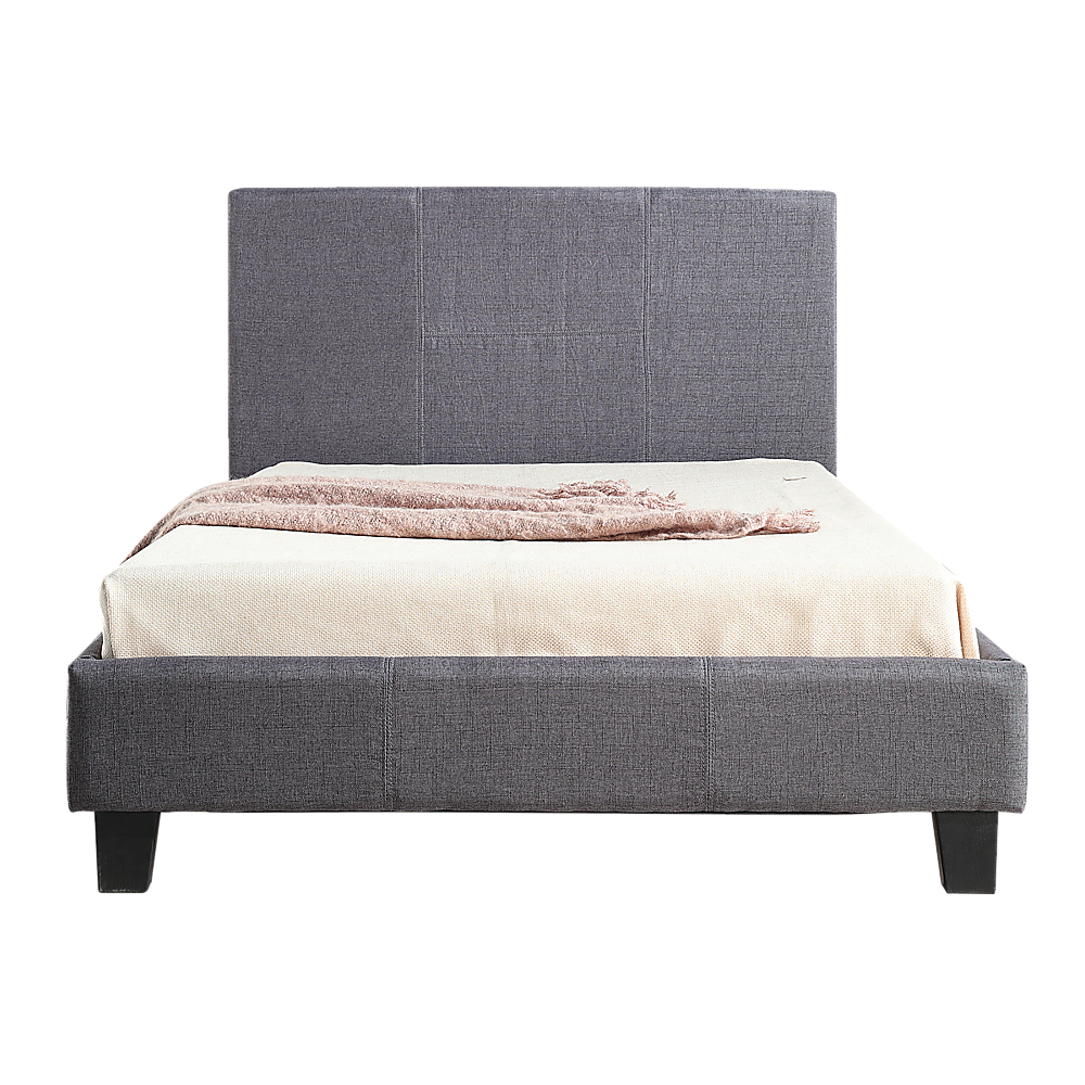 King Single Linen Fabric Bed Frame Grey-Furniture > Bedroom-PEROZ Accessories