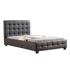 King Single PU Leather Deluxe Bed Frame Brown-Furniture > Bedroom-PEROZ Accessories
