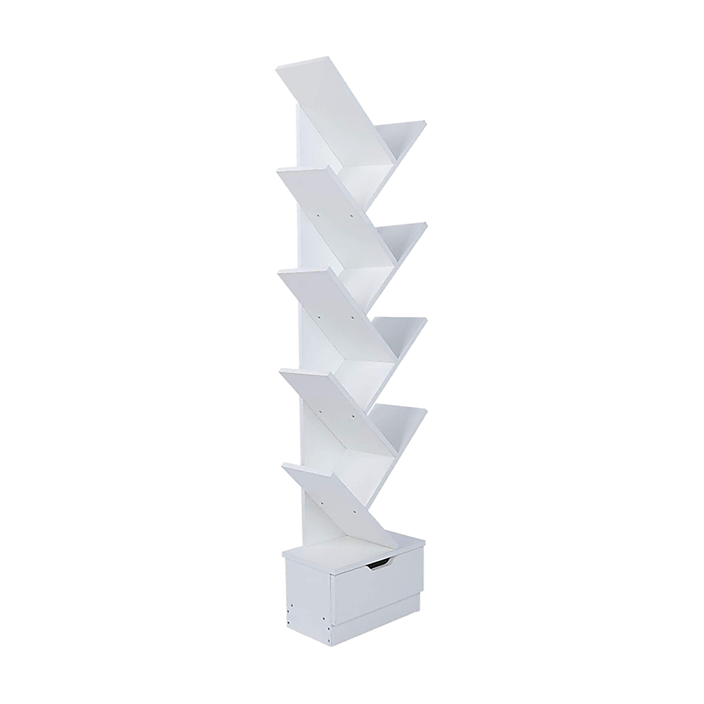 Tree Bookshelf Bookcase Book Organizer 9-Tier Multipurpose Shelf Display Racks-Bookcases & Shelves-PEROZ Accessories