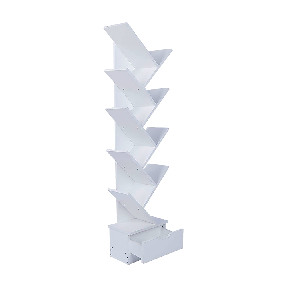 Tree Bookshelf Bookcase Book Organizer 9-Tier Multipurpose Shelf Display Racks-Bookcases & Shelves-PEROZ Accessories