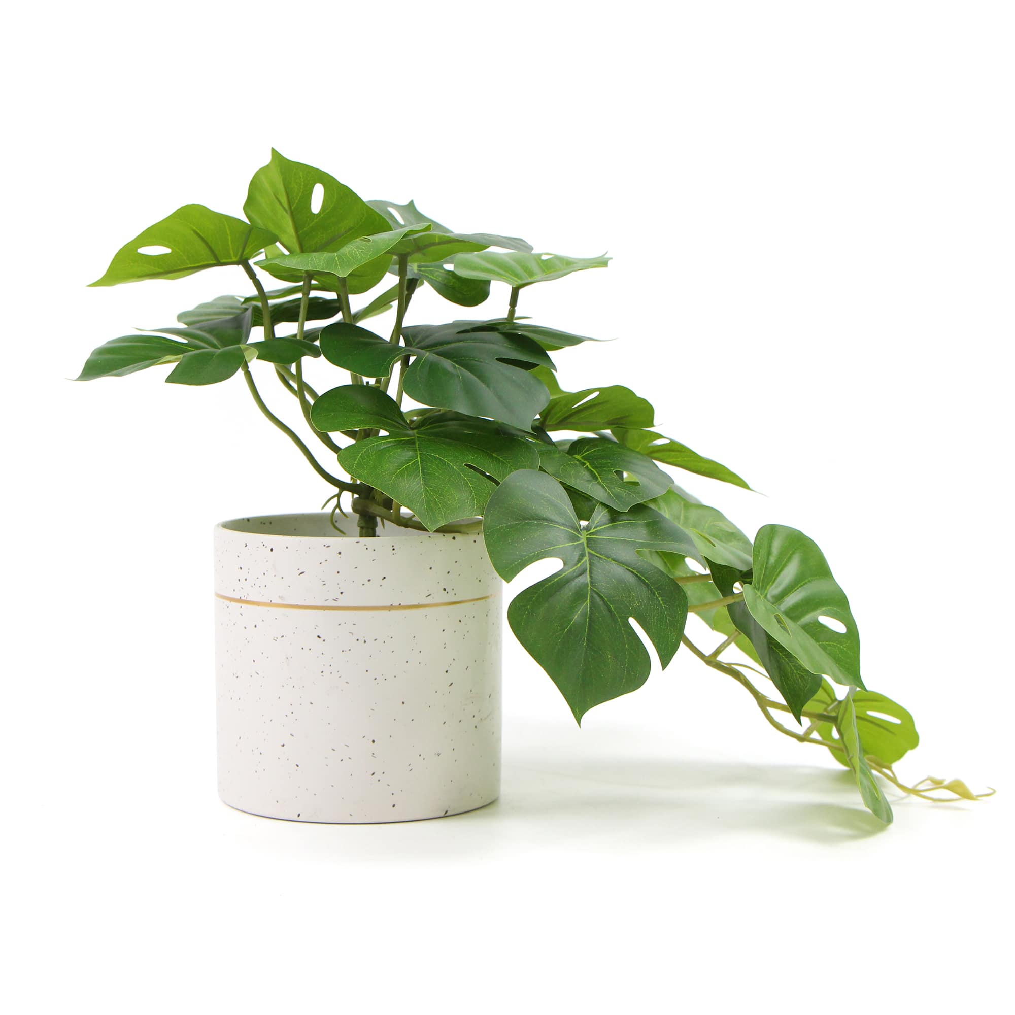 Decorative Ceramic Bowl Potted Artificial Monstera Plant 30cm-Home & Garden > Artificial Plants-PEROZ Accessories