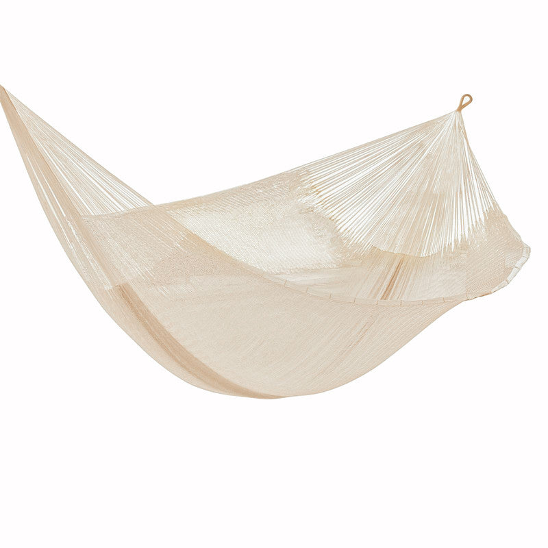 Mayan Legacy King Size Super Nylon Mexican Hammock in Cream Colour-Hammock-PEROZ Accessories