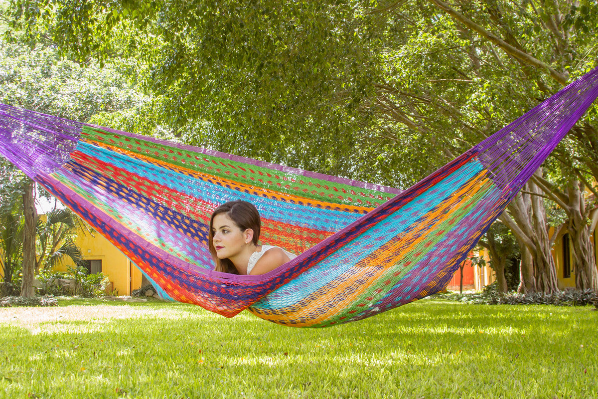 Outdoor undercover cotton Mayan Legacy hammock Family size Colorina-Hammock-PEROZ Accessories