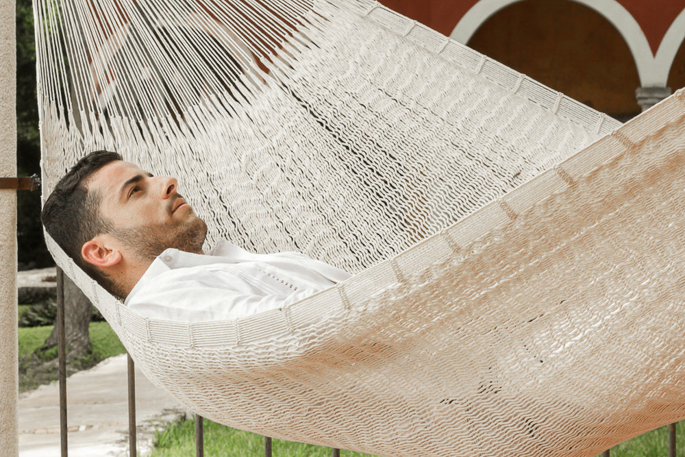 Outdoor undercover cotton Mayan Legacy hammock Family size Marble-Hammock-PEROZ Accessories