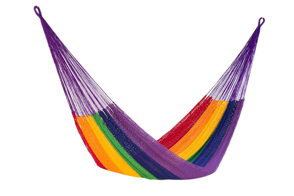 Outdoor undercover cotton Mayan Legacy hammock King size Rainbow-Hammock-PEROZ Accessories