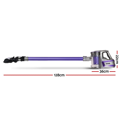Devanti 150W Stick Handstick Handheld Cordless Vacuum Cleaner 2-Speed with Headlight Purple-Appliances &gt; Vacuum Cleaners-PEROZ Accessories