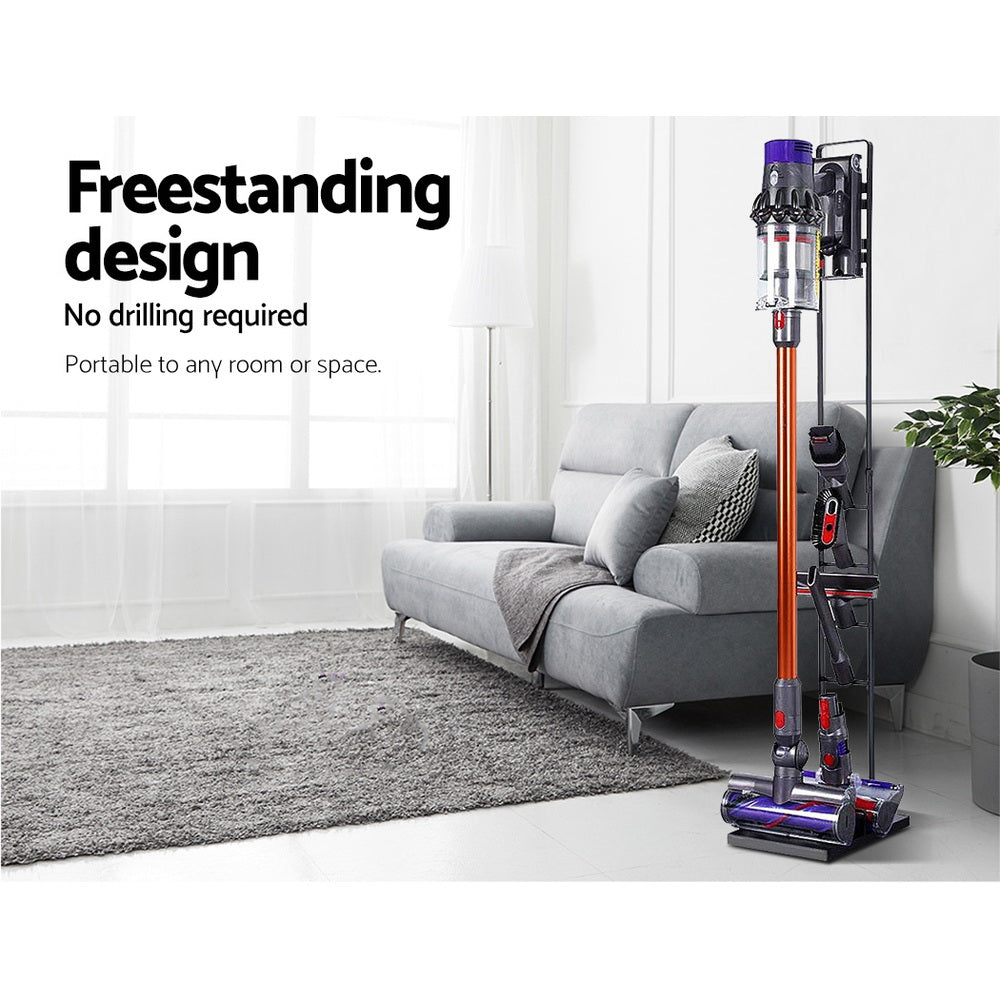 Artiss Freestanding Dyson Vacuum Stand Rack Holder for Dyson V6 V7 V8 V10 V11 V12 Black-Appliances > Vacuum Cleaners - Peroz Australia - Image - 4