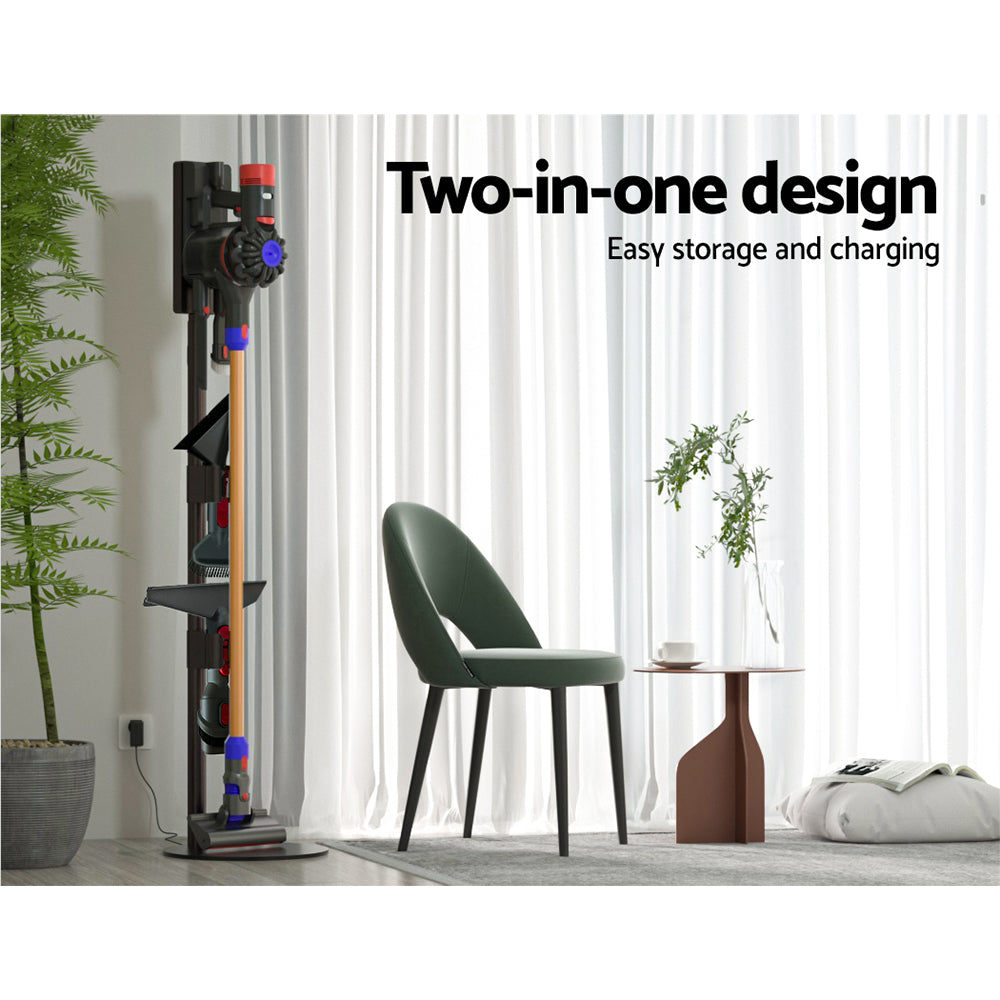 Artiss Freestanding Vacuum Stand Rack For Dyson Handheld Cleaner V6 V7 V8 V10 V11 Grey-Appliances > Vacuum Cleaners-PEROZ Accessories