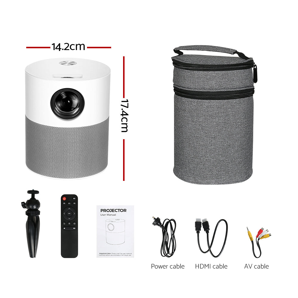 Devanti Portable Wifi Video Projector 1080P Home Theater Screen Cast HDMI-Audio & Video > Projectors & Accessories-PEROZ Accessories