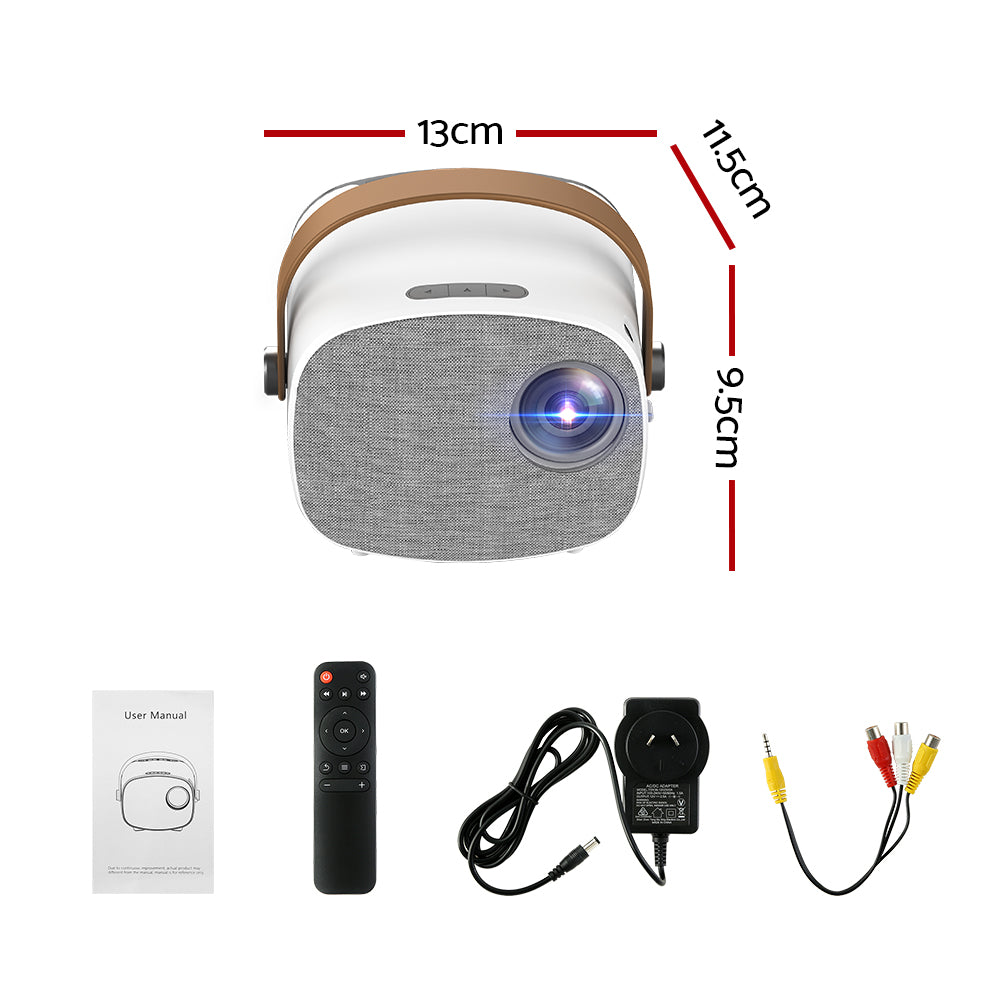Devanti Mini Video Projector Wifi USB HDMI Portable 800 Lumens HD 1080P-Video Projectors-PEROZ Accessories