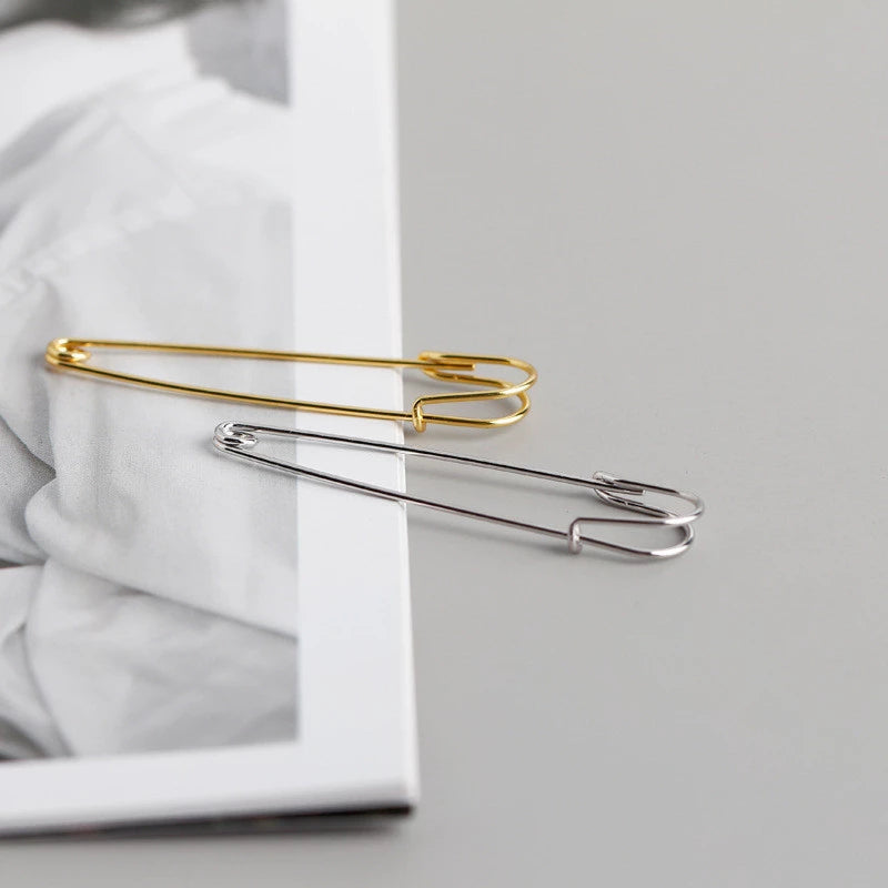 Anyco Earrings Gold Plated Punk Personality Minimalist Pin Stud For Women Girl Teen Fashion Stylish Accessories Jewelry Gifts-Earrings-PEROZ Accessories