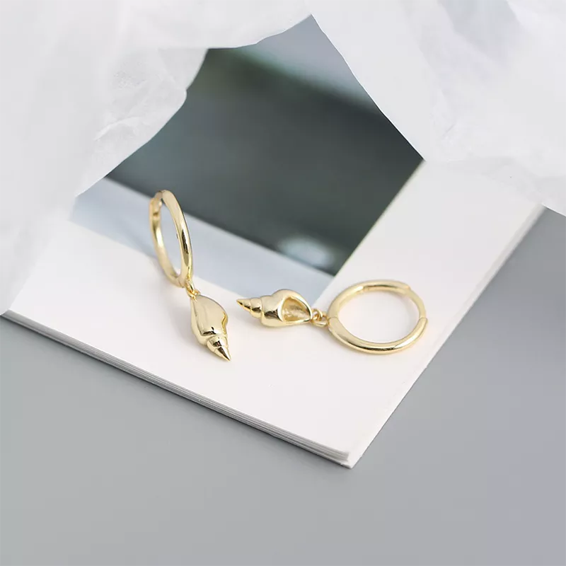 Anyco Fashion Earrings Summer Beach Geometric Shell Conch Bohemian Unique For Women Party Jewelry Gold-Earrings-PEROZ Accessories