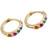 Anyco Earrings Gold Plated Luxury Colorful Zircon Ear Chic Princess For Women Girl Teen Chic Fashion Stylish Accessories Jewelry Gifts-Earrings-PEROZ Accessories
