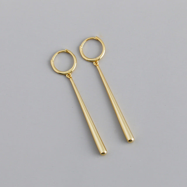 Anyco Earrings Gold Plated Minimalist Long Water Drop Fringe Rock Bohemian For Women Girl Fashion Stylish Rock Punk Accessories Jewelry Gifts-Earrings-PEROZ Accessories