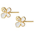 Anyco Fashion Earrings Gold Plated 925 Sterling Silver Cute White Flower Stud for Women Teen Girl Jewelry Gift-Earrings-PEROZ Accessories