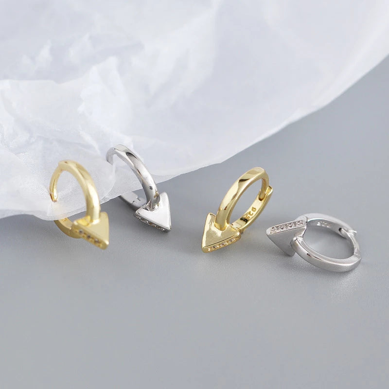 Anyco Earrings Gold Plated Punk Geometric Triangle Ear Buckle For Women Girl Teen Elegant Fashion Stylish Accessories Jewelry Gifts-Earrings-PEROZ Accessories