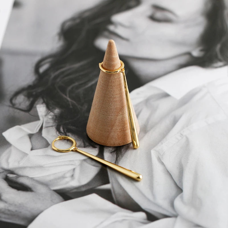 Anyco Earrings Gold Plated Minimalist Long Water Drop Fringe Rock Bohemian For Women Girl Fashion Stylish Rock Punk Accessories Jewelry Gifts-Earrings-PEROZ Accessories