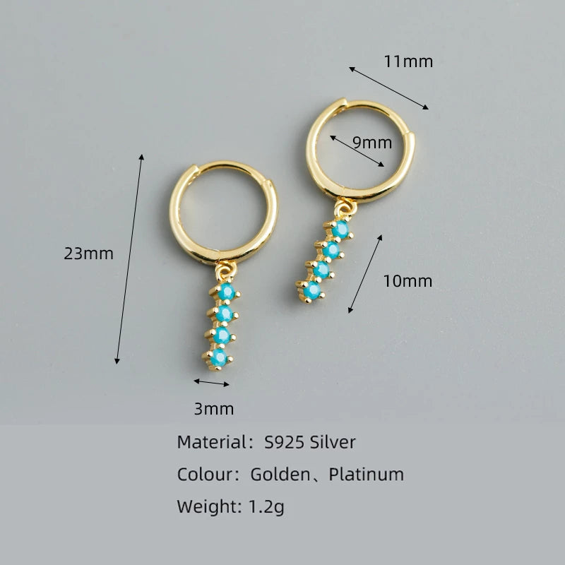 Anyco Earrings Chic Charm Pink Colored Zircon Bar Stud For Women Girl Teen Fine Perfect Fashion Stylish Accessories Jewelry Gifts Gold-Plated-Earrings-PEROZ Accessories