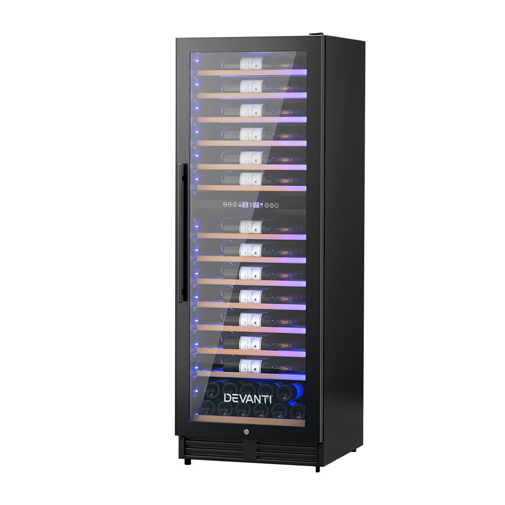Devanti Wine Cooler Fridge Compressor Cellar Chiller Commercial Home 128 Bottles-Appliances > Fridges-PEROZ Accessories
