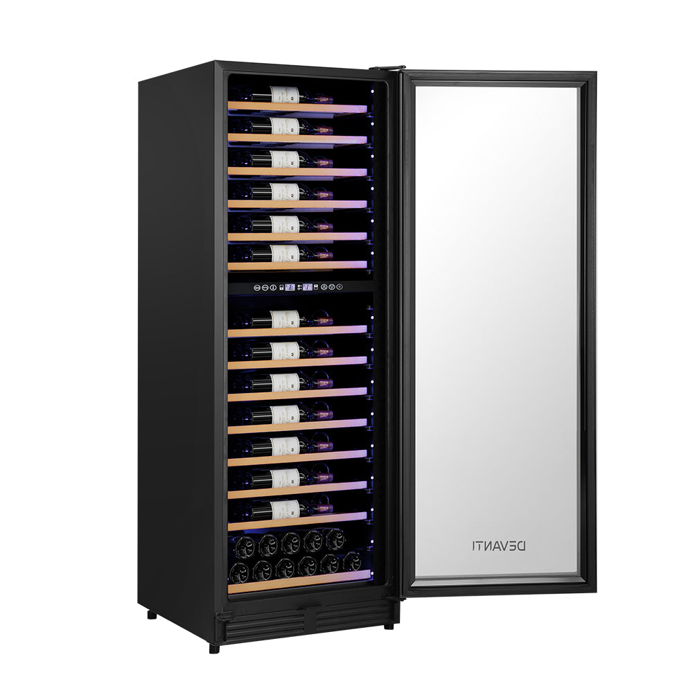 Devanti Wine Cooler Fridge Compressor Cellar Chiller Commercial Home 128 Bottles-Appliances > Fridges-PEROZ Accessories