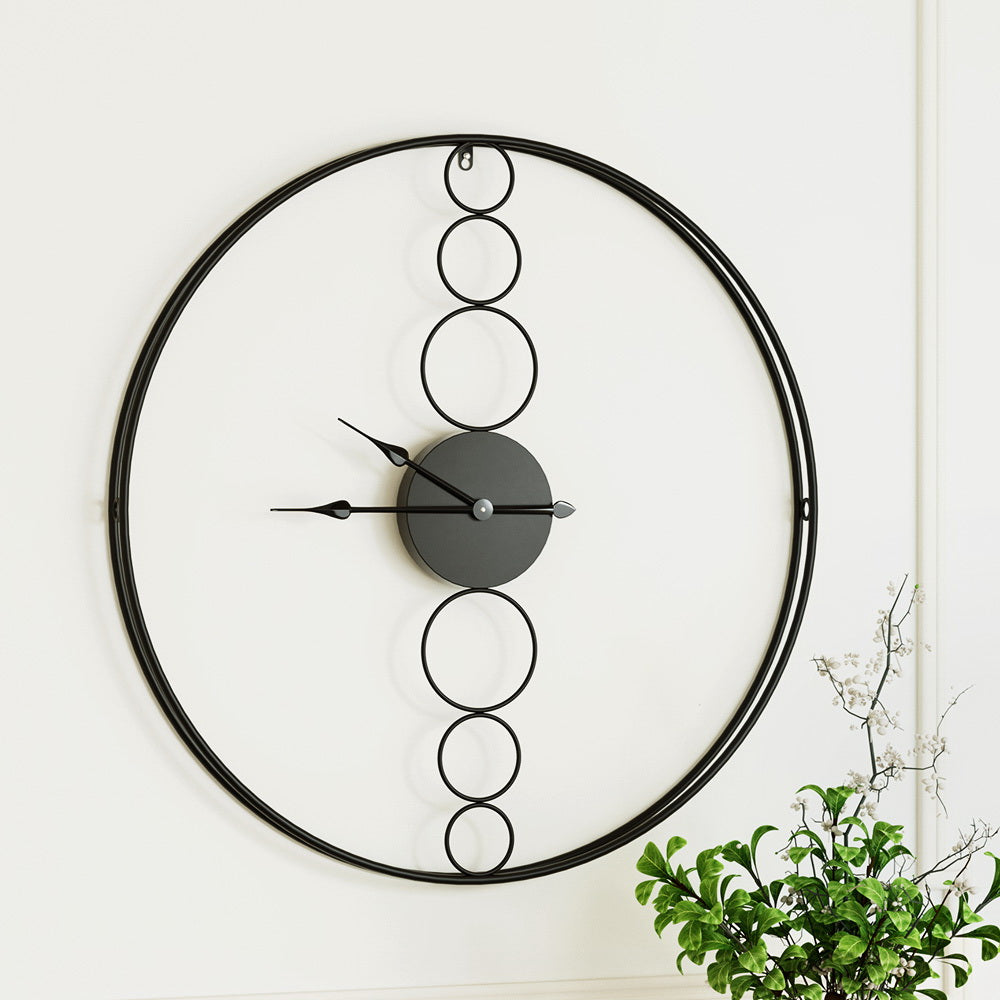 Artiss 75cm Wall Clock Large No Numeral Round Black-Home & Garden > Decor-PEROZ Accessories