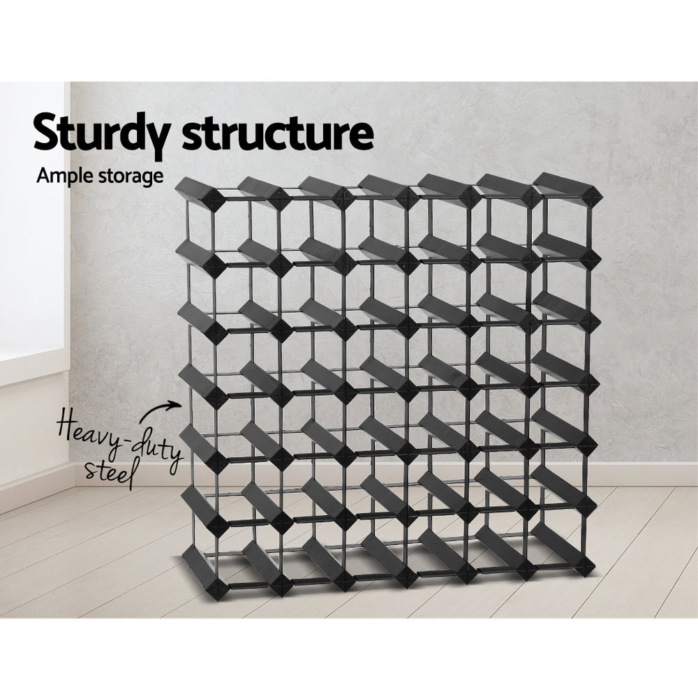 Artiss 42 Bottles Timber Wine Rack Storage Wooden Racks Black-Home & Garden > Storage - Peroz Australia - Image - 5