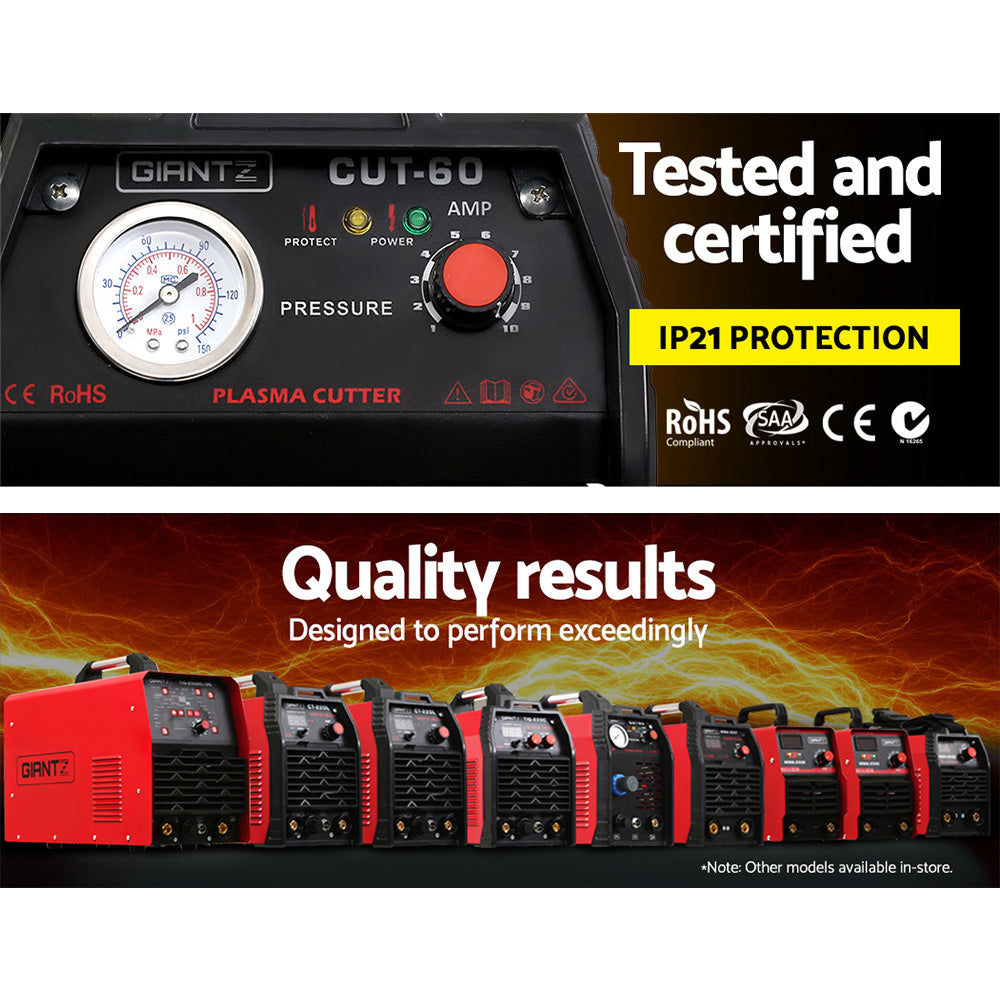 Giantz 60Amp Inverter Welder Plasma Cutter Gas DC iGBT Welding Machine Portable-Tools > Power Tools-PEROZ Accessories