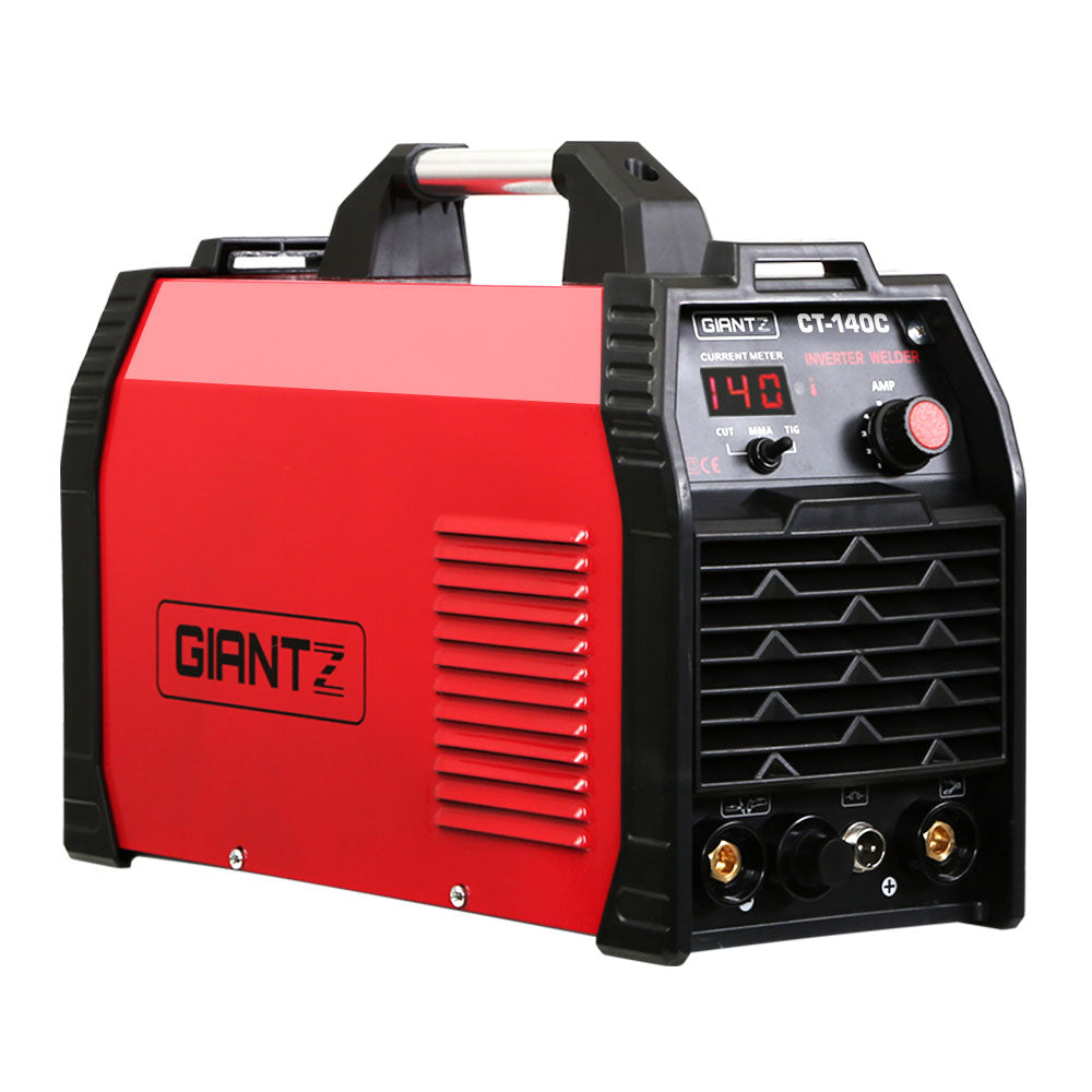 Giantz 140Amp Inverter Welder Plasma Cutter Gas DC iGBT Portable Welding Machine-Tools > Power Tools-PEROZ Accessories
