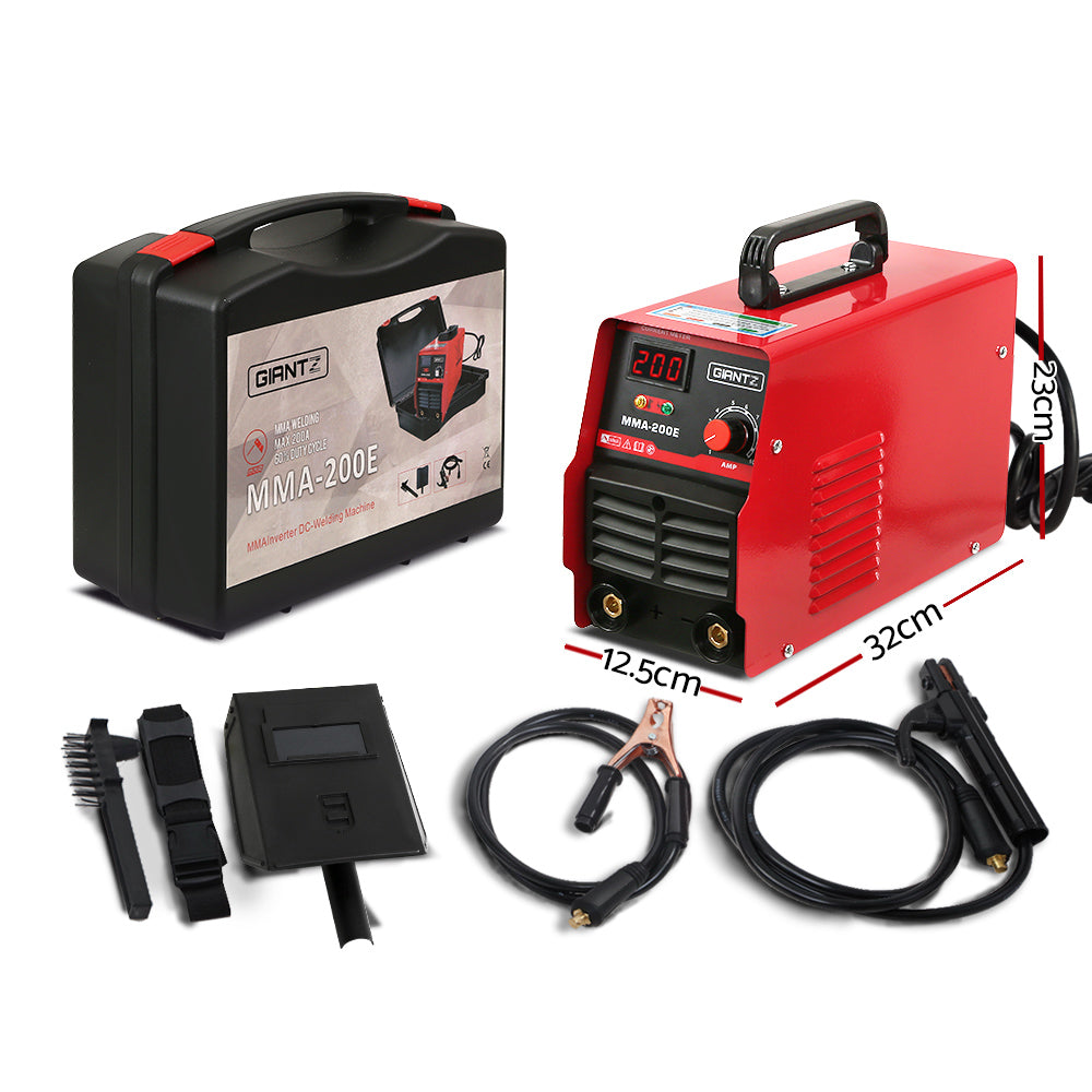 Giantz 200 Amp Inverter Welder MMA ARC DC IGBT Welding Machine Stick Portable-Tools > Power Tools-PEROZ Accessories