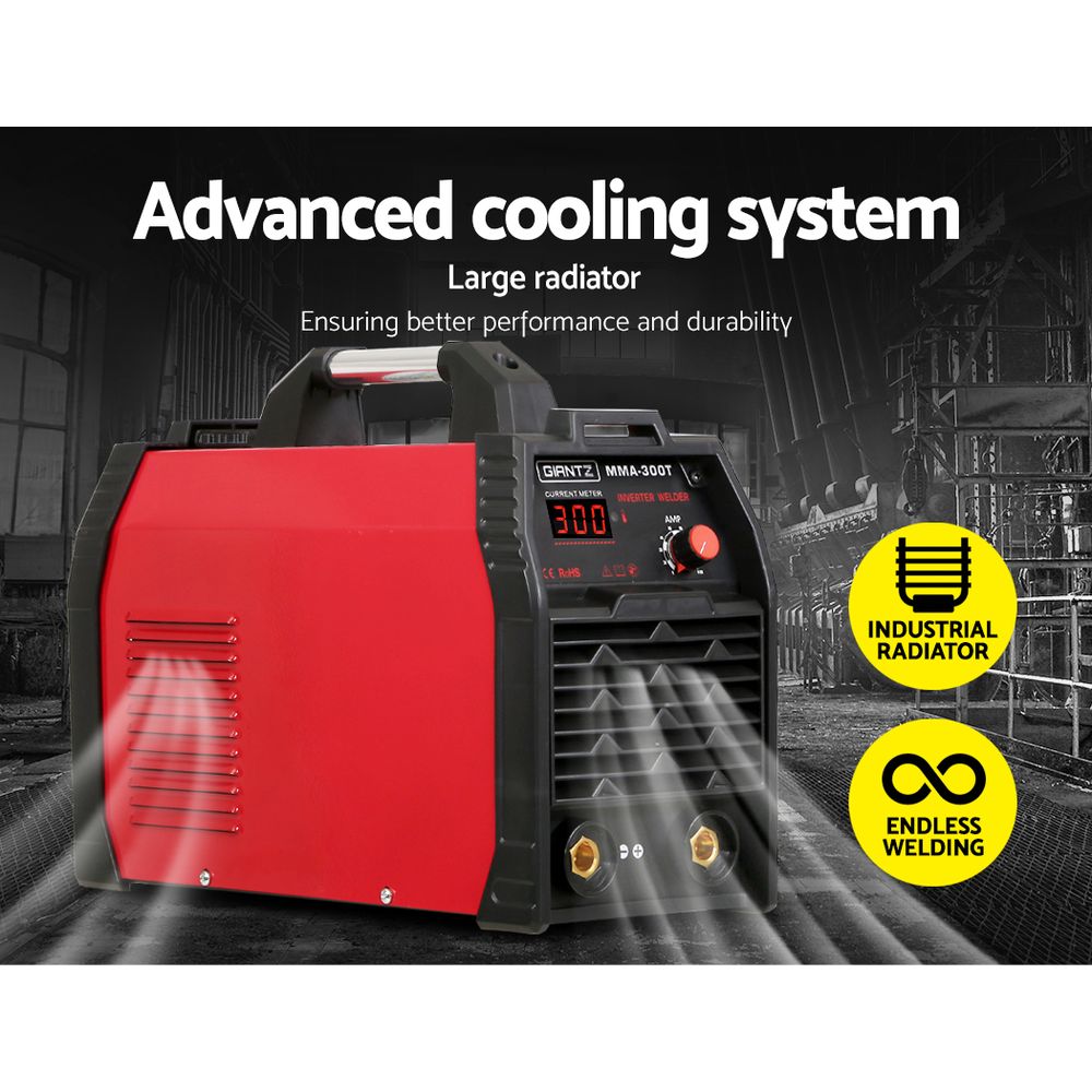 Giantz 300Amp Inverter Welder MMA ARC iGBT DC Gas Welding Machine Stick Portable-Tools > Power Tools-PEROZ Accessories