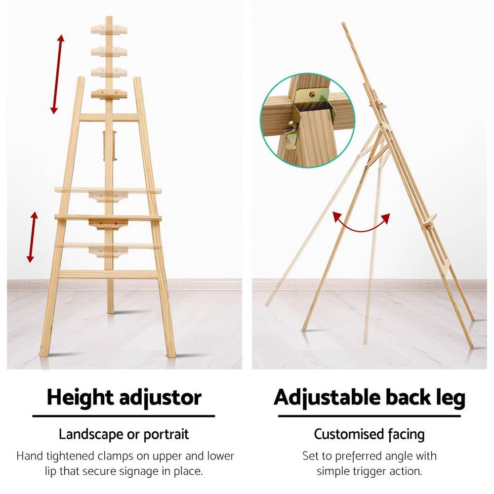 Artiss Painting Easel Stand Wedding Wooden Easels Tripod Shop Art Display 175cm-Occasions > Wedding Accessories - Peroz Australia - Image - 5
