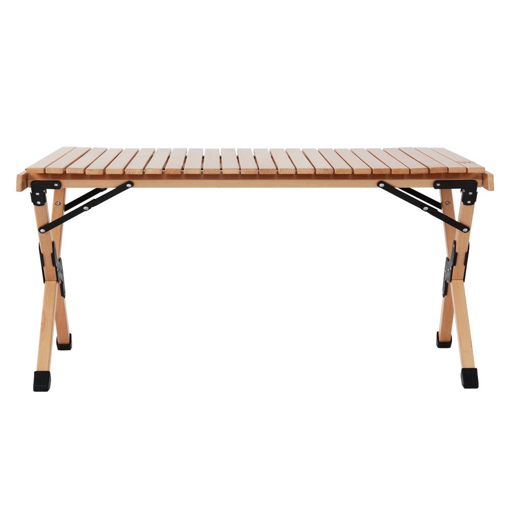 Gardeon Outdoor Furniture Wooden Egg Roll Picnic Table Camping Desk 90CM-Furniture > Outdoor-PEROZ Accessories
