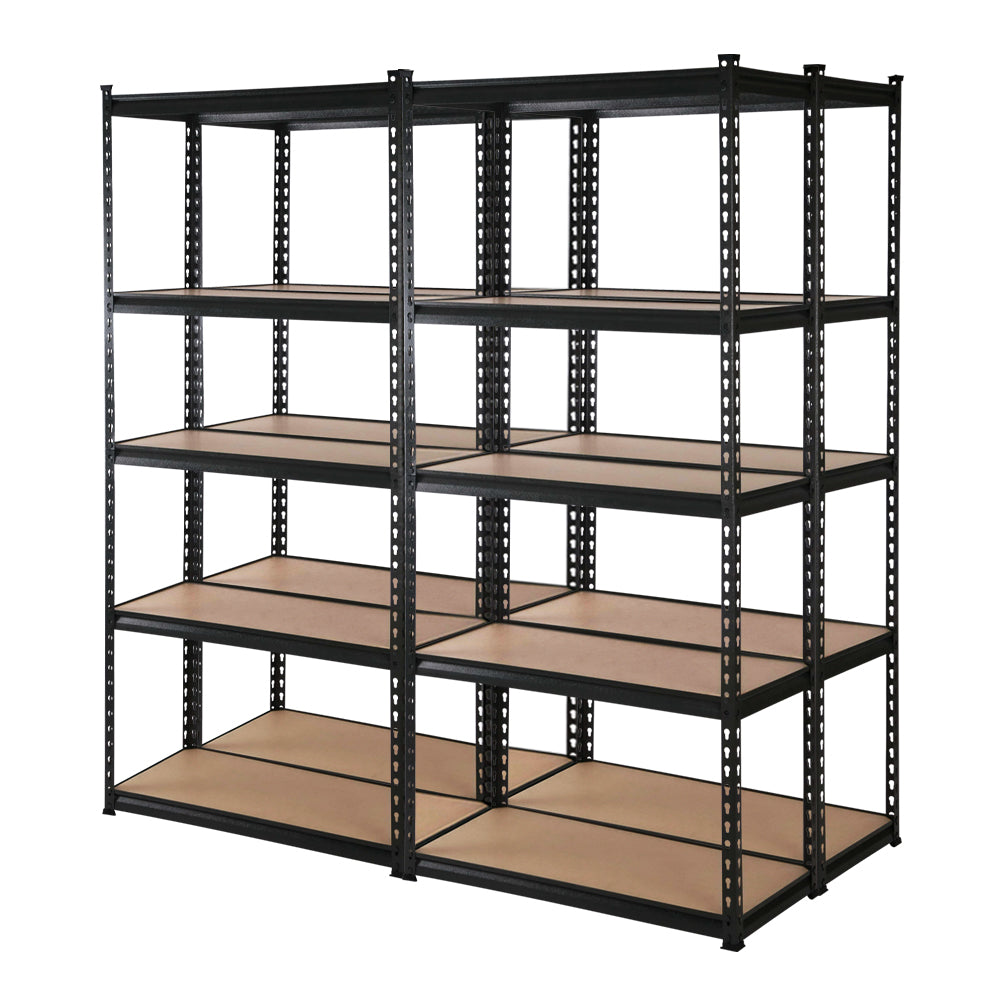 Giantz 4X1.8M Garage Shelving Warehouse Rack Storage Shelves Pallet Racking Black-Home & Garden > Green Houses-PEROZ Accessories
