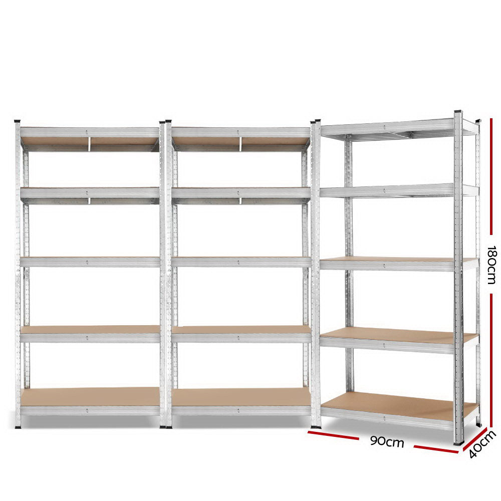 Giants 3x1.8M Warehouse Shelving Rack Racking Garage Metal Storage Shelves-Home & Garden > Storage-PEROZ Accessories