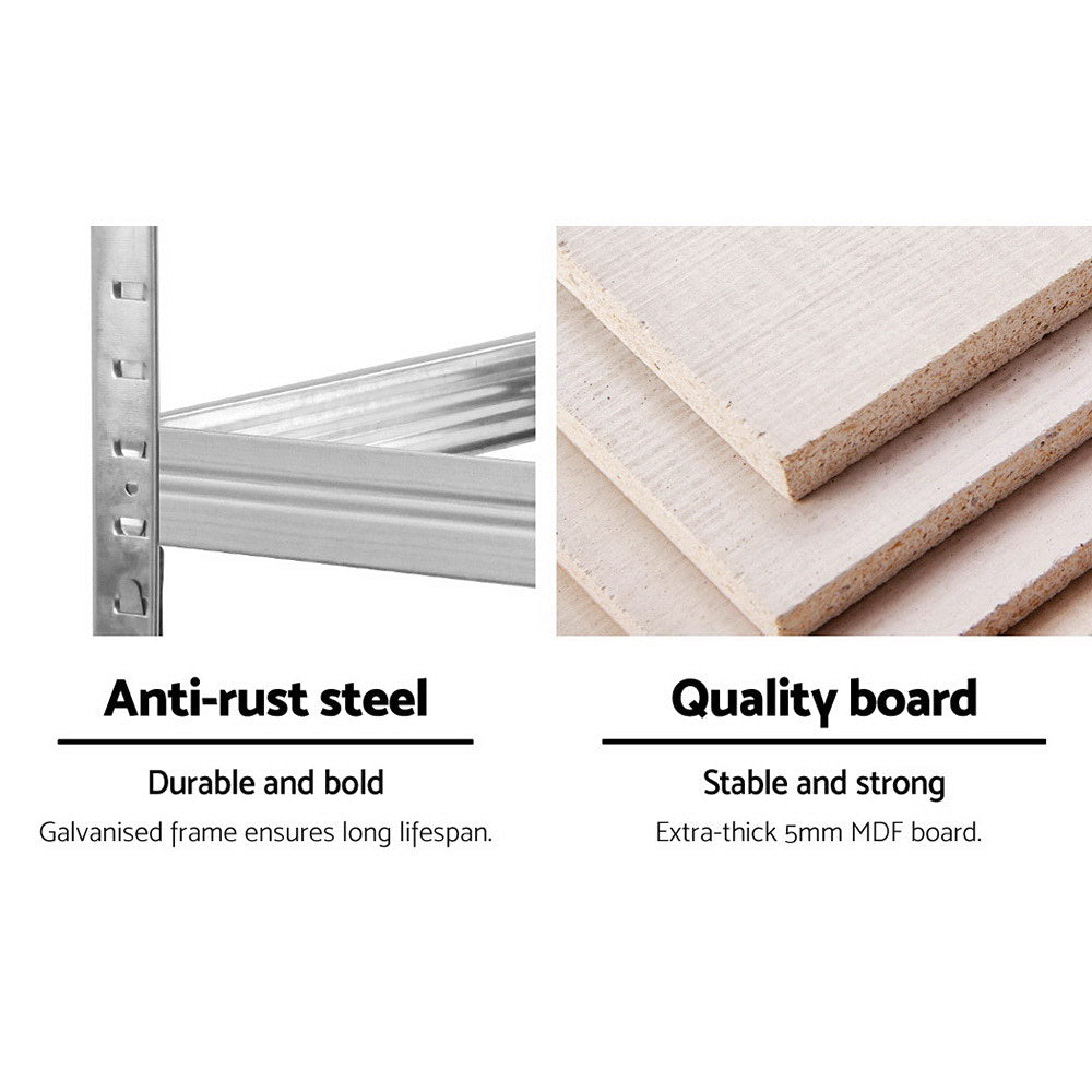 Giants 3x1.8M Warehouse Shelving Rack Racking Garage Metal Storage Shelves-Home & Garden > Storage-PEROZ Accessories