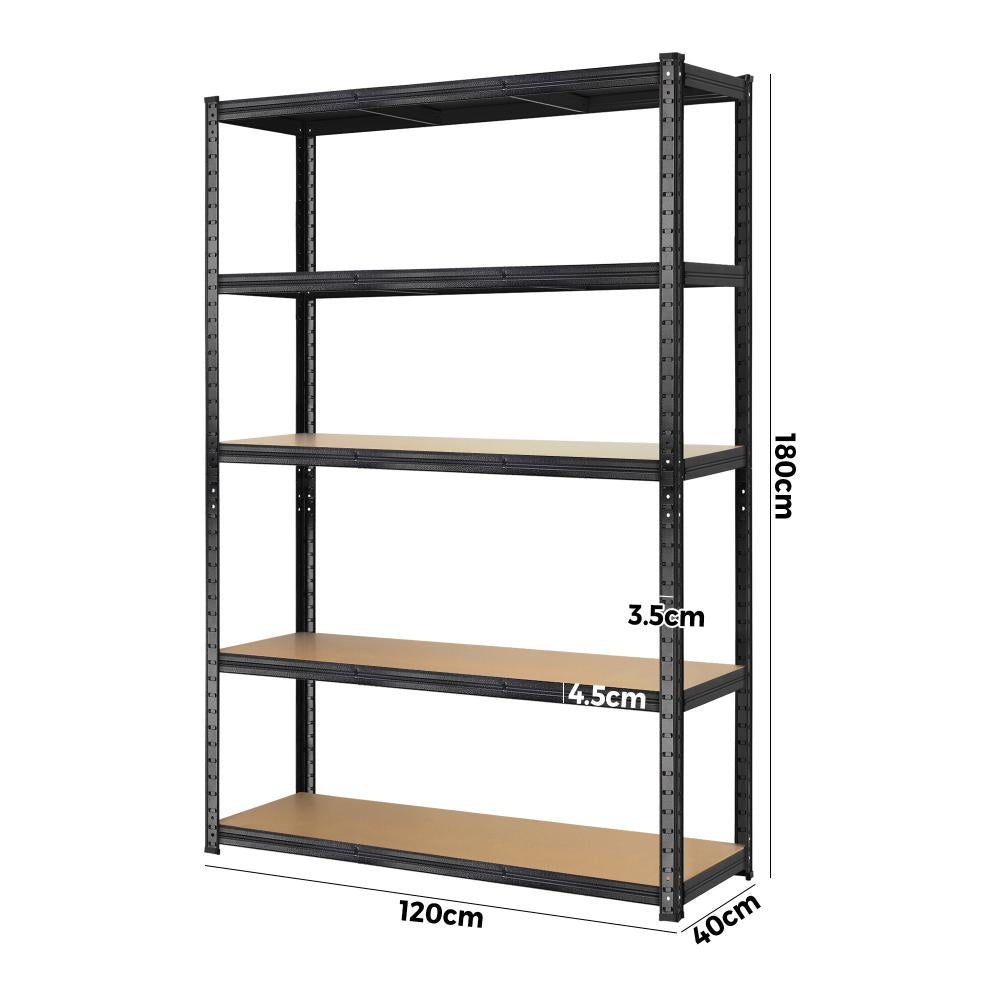 Sharptoo Metal Warehouse Rack, 1.8 x 1.8m Storage Racking Garage Shelves Shelving Rack-Warehouse Rack-PEROZ Accessories