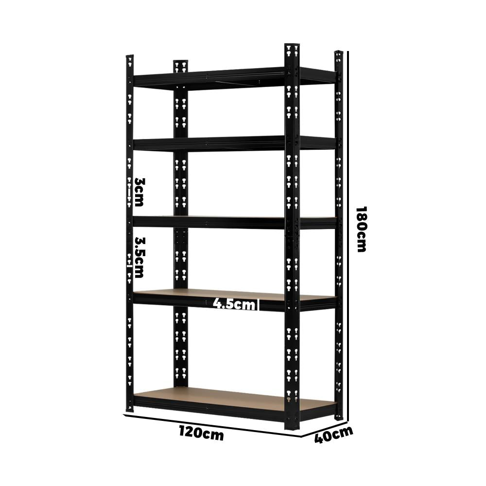 Sharptoo Storage Shelf Garage Shelving Units Racking Warehouse Shelves Pallet Rack Steel 1.8x1.2m Easy Assemble-Warehouse Rack-PEROZ Accessories