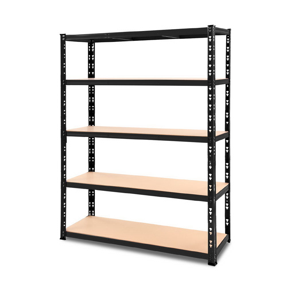 Giantz 1.8M Warehouse Racking Shelving Storage Shelf Garage Shelves Rack Steel Black-Home & Garden > Storage-PEROZ Accessories