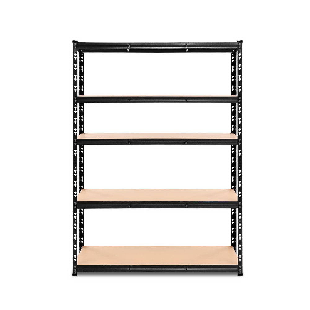 Giantz 1.8M Warehouse Racking Shelving Storage Shelf Garage Shelves Rack Steel Black-Home & Garden > Storage-PEROZ Accessories