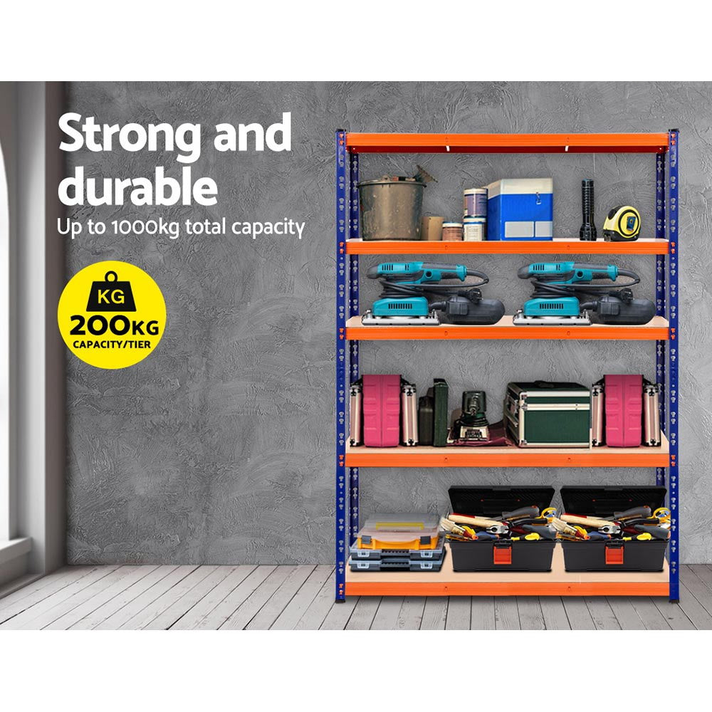 Giantz 2.4MX1.8M Garage Shelving Warehouse Rack Pallet Racking Storage Steel Orange&Blue-Home & Garden > Storage-PEROZ Accessories
