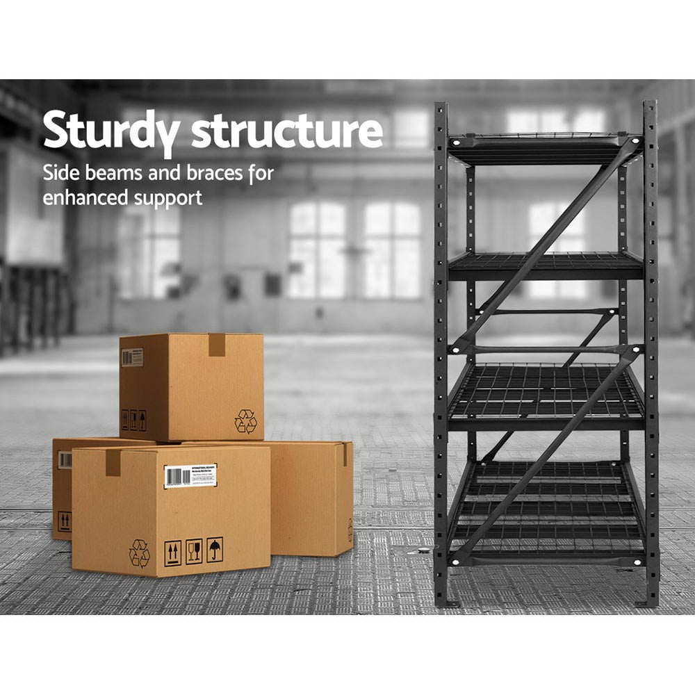 Giantz 2M Warehouse Racking Shelving Heavy Duty Steel Garage Storage Rack-Home & Garden > Storage-PEROZ Accessories