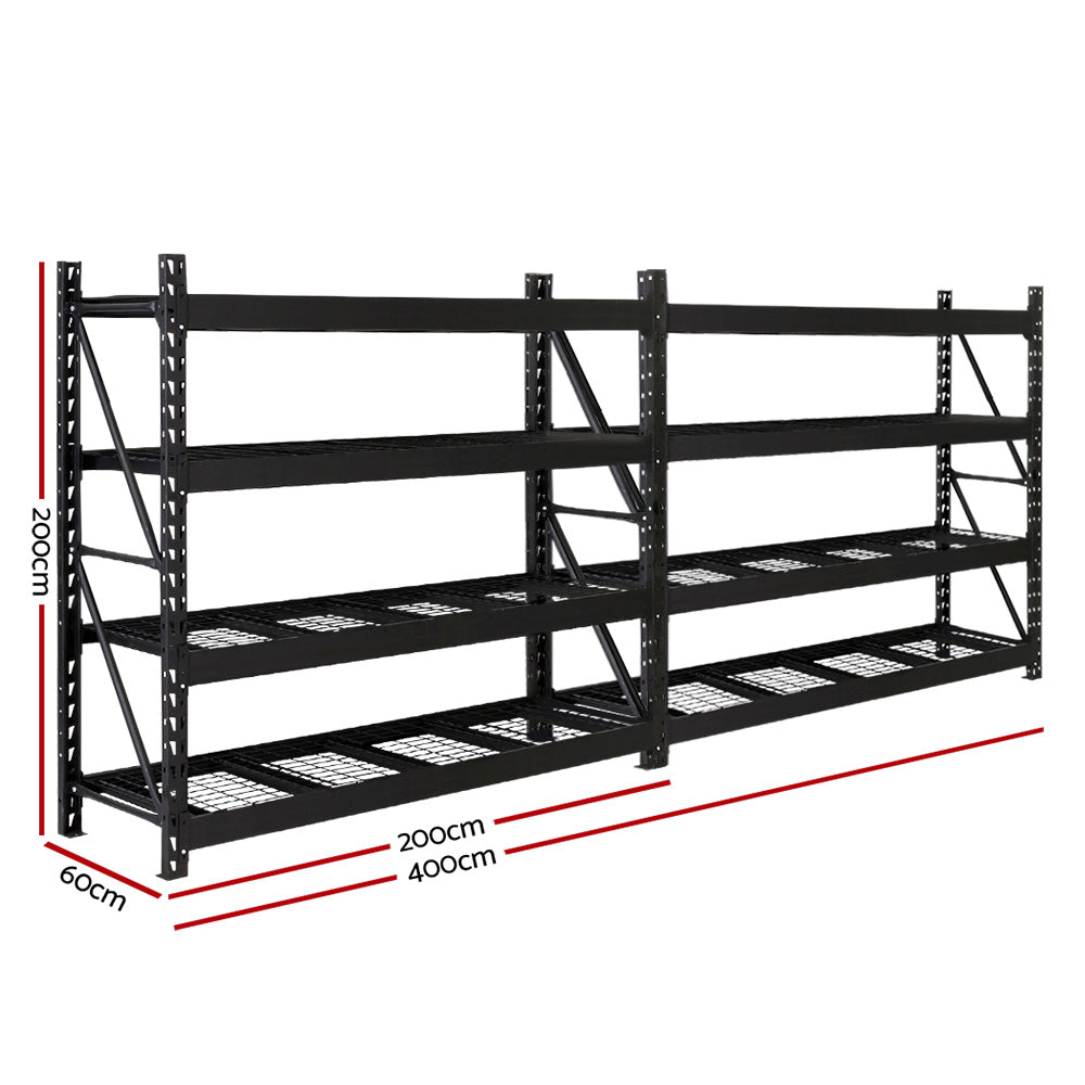 Giantz 4MX2M Garage Shelving Warehouse Rack Pallet Racking Storage Steel-Home & Garden > Storage-PEROZ Accessories