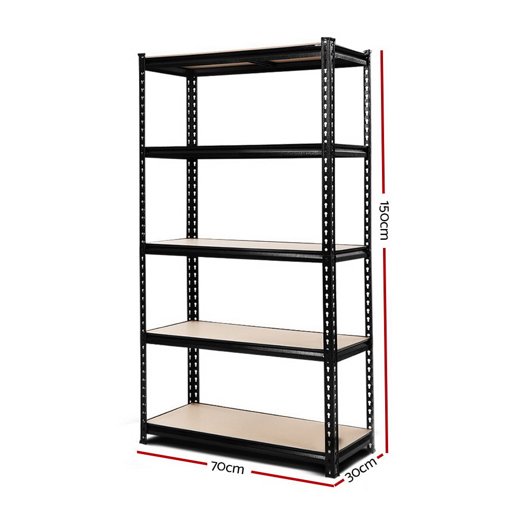 Giantz 1.5M Warehouse Racking Rack Storage Shelf Organiser Industrial Shelving Garage Kitchen Store Shelves Steel-Home & Garden > Storage-PEROZ Accessories