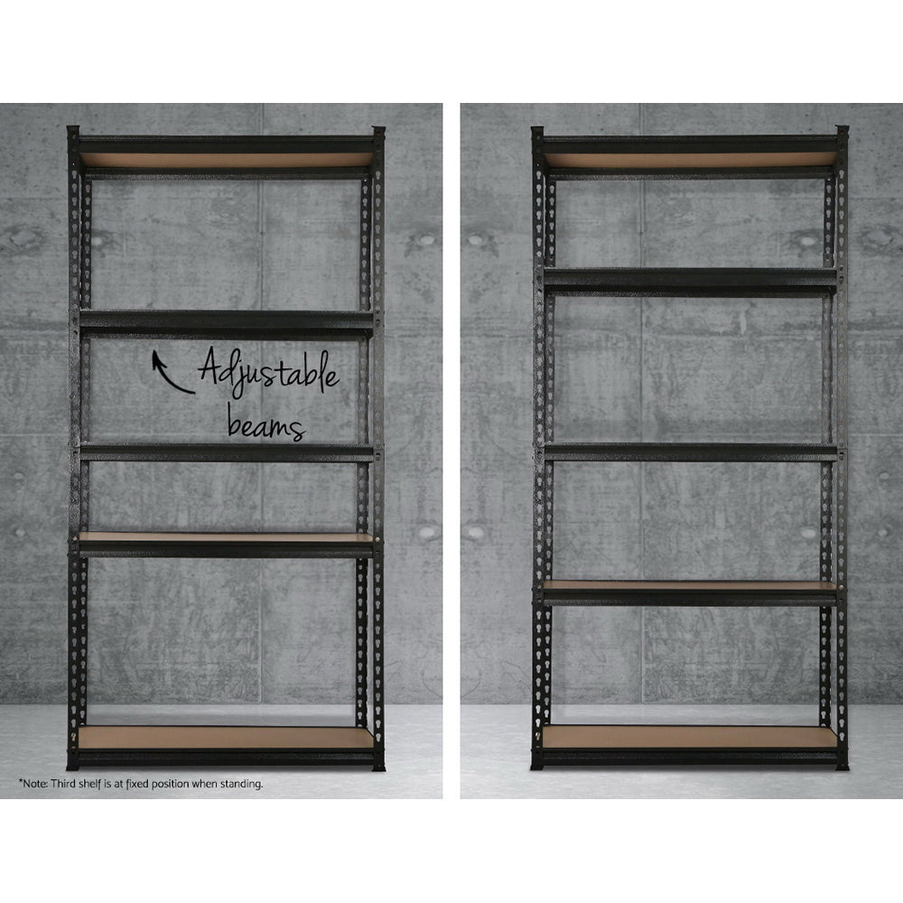 Giantz 1.5M Warehouse Racking Rack Storage Shelf Organiser Industrial Shelving Garage Kitchen Store Shelves Steel-Home & Garden > Storage-PEROZ Accessories
