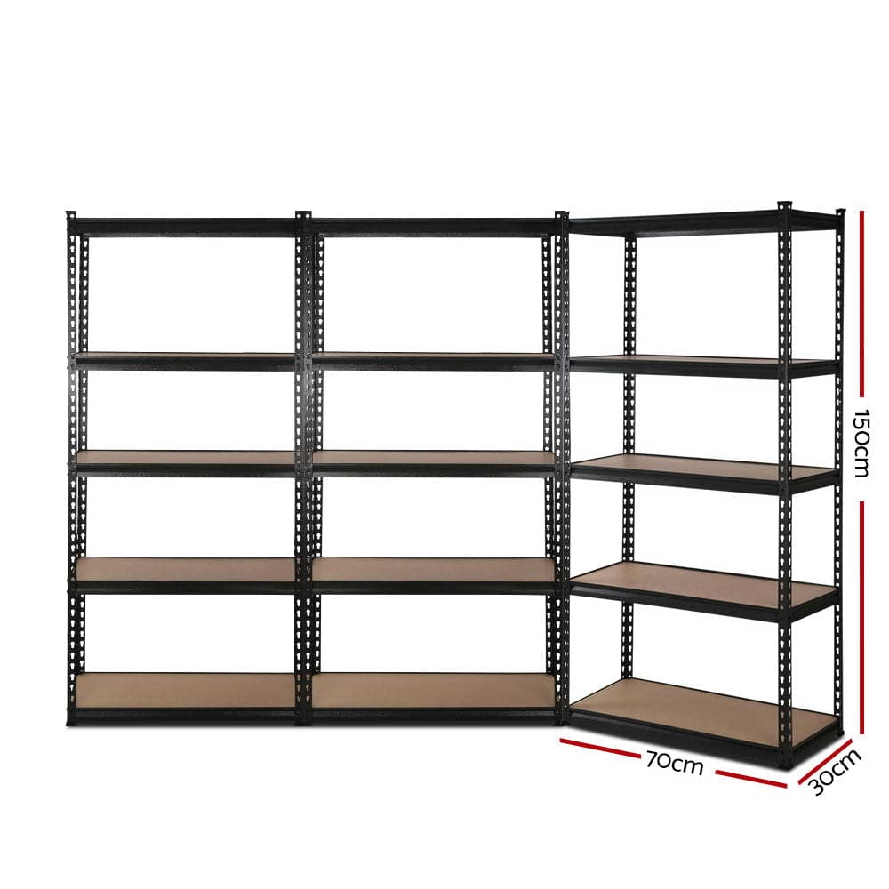 3x1.5M Warehouse Shelving Racking Storage Garage Steel Metal Shelves Rack-Home & Garden > Storage-PEROZ Accessories