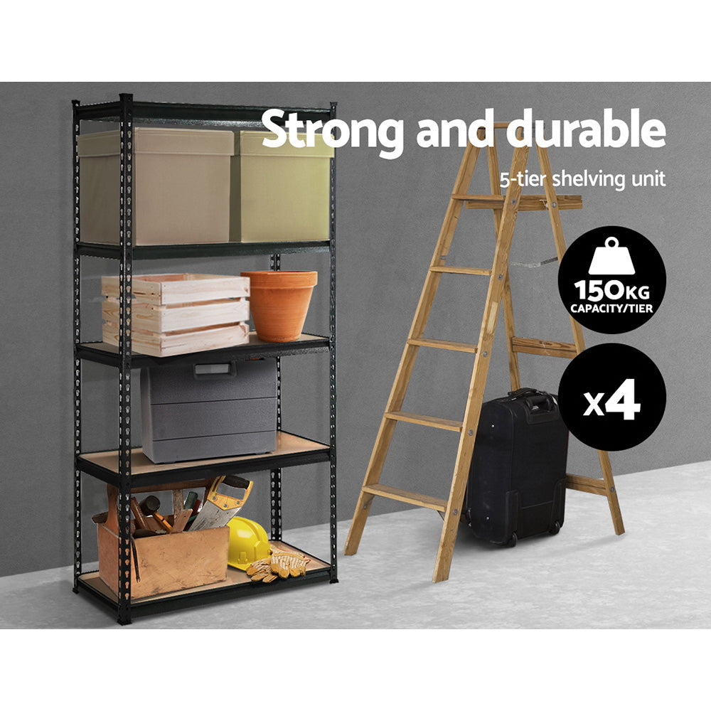 4x1.5M Warehouse Shelving Racking Storage Garage Steel Metal Shelves Rack-Home & Garden > Storage-PEROZ Accessories