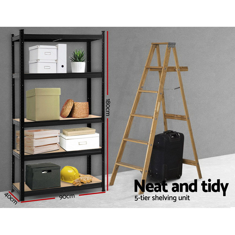 Giantz 1.8M Warehouse Racking Rack Shelving Garage Storage Steel Metal Shelves-Home & Garden > Storage-PEROZ Accessories