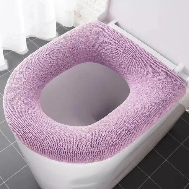 Anyhouz Toilet Seat A Pink Washable Soft Mat Pad Cushion O-shape Seat Bidet Toilet Cover Accessories-Toilet Seat Cover-PEROZ Accessories